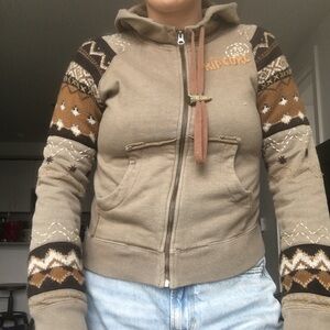 Incredibly unique Billabong zip-up hoodie